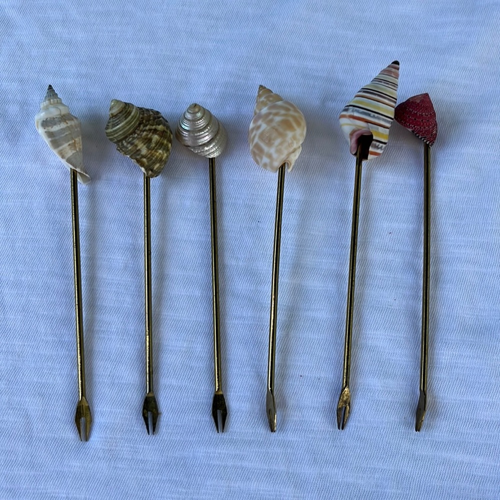 Vintage Shell Hors D’oeuvre Sticks.
